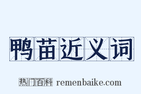 鸭苗近义词是什么意思的图片